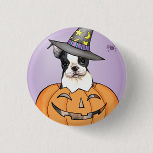 Boston Terrier Halloween Ronde Button 3,2 Cm