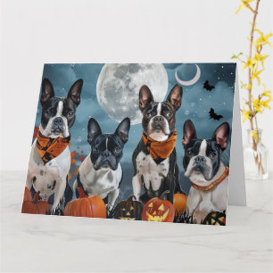 Boston Terrier Halloween Spoken Kaart