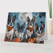 Boston Terrier Halloween Spoken Kaart (Voorkant)