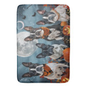 Boston Terrier Halloween Spokenverwekkend Badmat (Voorkant Verticaal)