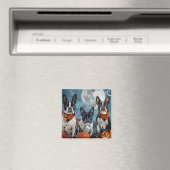 Boston Terrier Halloween Spokenverwekkend Magneet (Insitu (Vaatwasser))