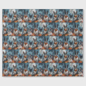 Boston Terriër Halloween Spooky Cadeaupapier (Vlak)