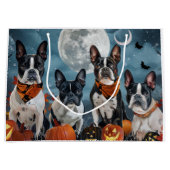 Boston Terriër Halloween Spooky Groot Cadeauzakje (Voorkant)