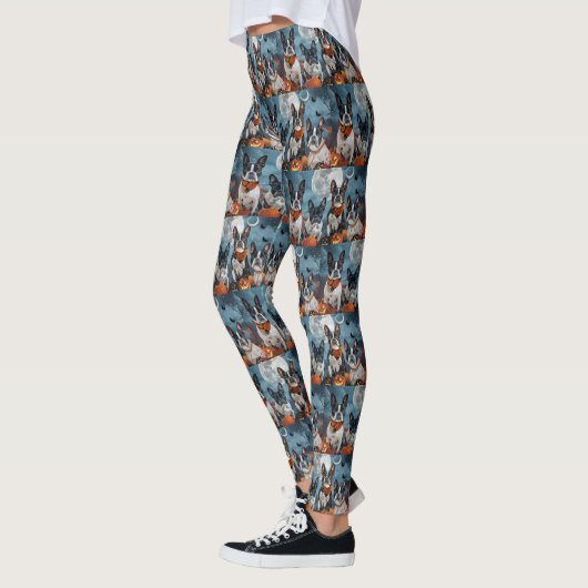 Boston Terriër Halloween Spooky Leggings (Links)