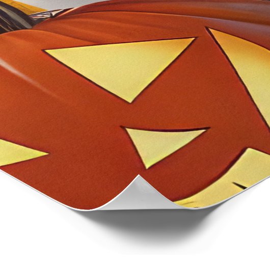 Boston Terriër Halloween Spooky Poster (Hoek)