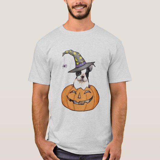 Boston Terrier Halloween T-shirt (Voorkant)