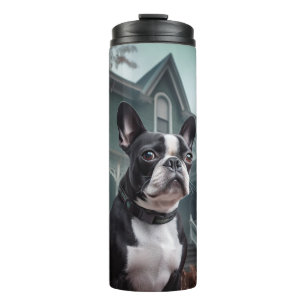 Boston Terrier Halloween Verschrikkelijk Thermosbeker