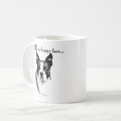 Boston Terrier Happy Face Koffiemok (Voorkant links)