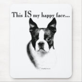 Boston Terrier Happy Face Muismat (Voorkant)