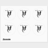 Boston Terrier Happy Face - Sticker (Vel)
