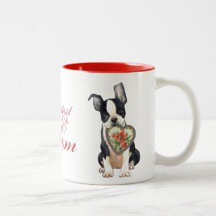 Boston Terrier Heart mama Tweekleurige Koffiemok