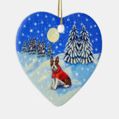 Boston Terrier Heart Ornament (Rechts)