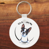 Boston Terrier heeft alles over mij Sleutelhanger (Voorkant)