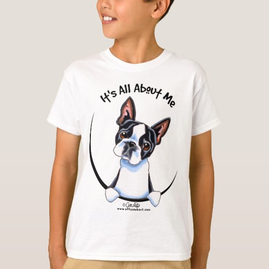 Boston Terrier heeft alles over mij T-shirt (Voorkant)