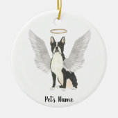 Boston Terrier Herdenkingsmonument Keramisch Ornament (Voorkant)