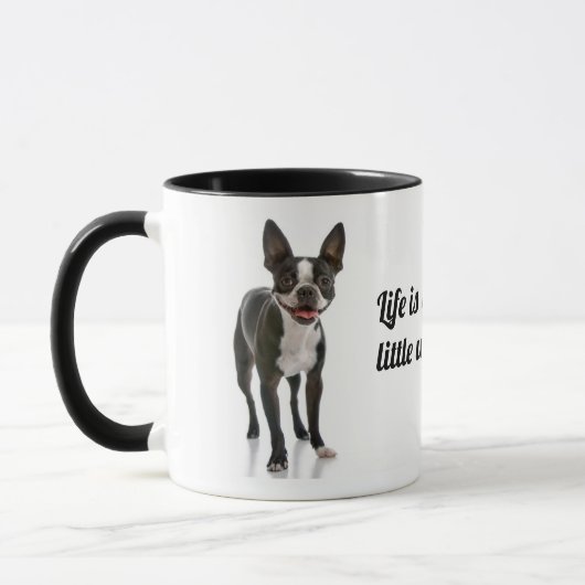 Boston Terrier - Het leven is beter Mok (Links)