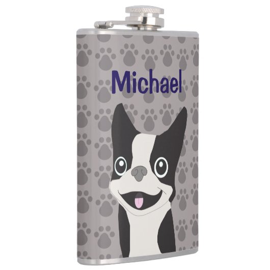 Boston Terrier Heupfles (Rechts)