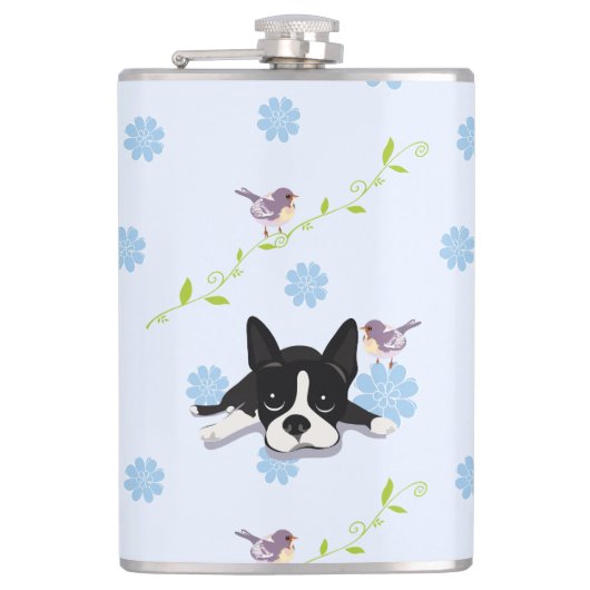 Boston Terrier Heupfles (Voorkant)