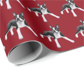 Boston Terrier Holiday Wrapping Paper Cadeaupapier (Rol Hoek)