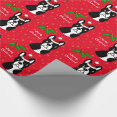 Boston Terrier Holiday Wrapping Paper Cadeaupapier (Hoek)