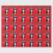 Boston Terrier Holiday Wrapping Paper Cadeaupapier (Vlak)