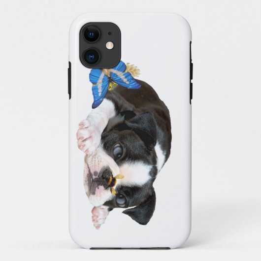 Boston Terrier Hommelnest Kunst Case-Mate iPhone Case (Achterkant)