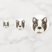 Boston Terrier Hond 3D Geïnspireerd Confetti (Voorkanten)