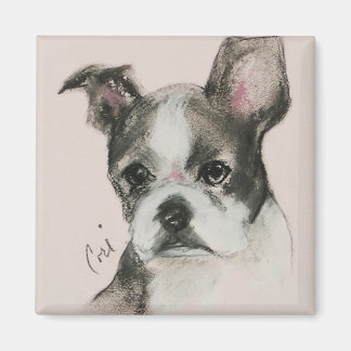 Boston Terrier Hond Art Magnet