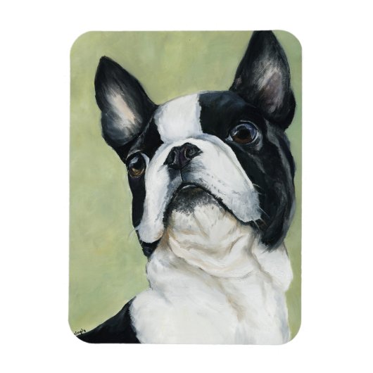 Boston Terrier Hond Art Magnet Magneet (Verticaal)