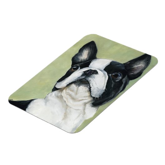 Boston Terrier Hond Art Magnet Magneet (Linkerzijde)
