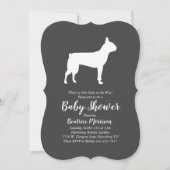 Boston Terrier Hond Baby Shower Kaart (Voorkant)