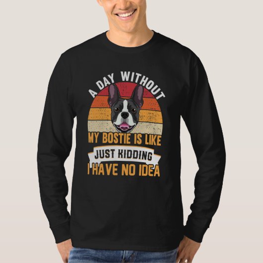 Boston Terrier Hond Bostie Accessoires Kleding 1 T-shirt (Voorkant)