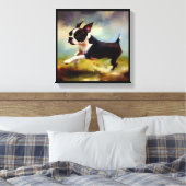 Boston Terrier hond  Canvas Afdruk (Insitu (Slaapkamer))