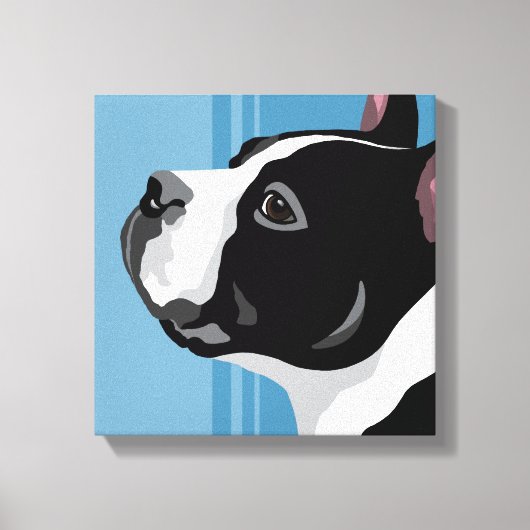 Boston Terrier Hond Canvas Prints (Voorkant)
