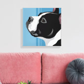 Boston Terrier Hond Canvas Prints (Insitu (Woonkamer))