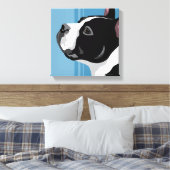 Boston Terrier Hond Canvas Prints (Insitu (Slaapkamer))