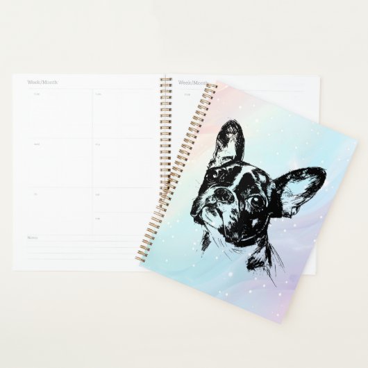 Boston Terrier Hond Chique Art Design Planner (Display)