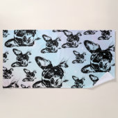 Boston Terrier Hond Chique Art Design Strandlaken (Voorkant)