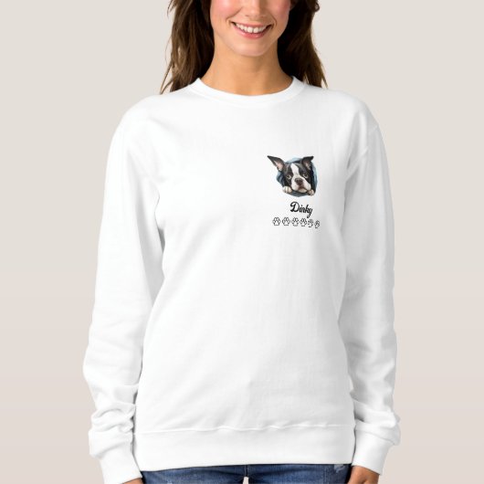 Boston Terrier hond gepersonaliseerd T-shirt (Voorkant)