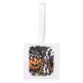 Boston Terrier Hond Halloween Decoratie (Voorkant)