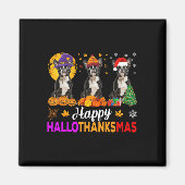 Boston Terrier Hond Halloween Kerstmis Hallobedank Magneet (Voorkant)
