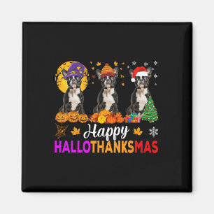 Boston Terrier Hond Halloween Kerstmis Hallobedank Magneet