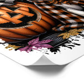 Boston Terrier Hond Halloween Poster (Hoek)