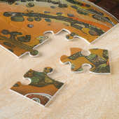 Boston Terrier Hond Herfst Oogst Thanksgiving Legpuzzel (Zijkant)