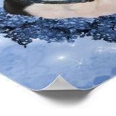 Boston Terriër Hond In Bloemen Krans Poster (Hoek)