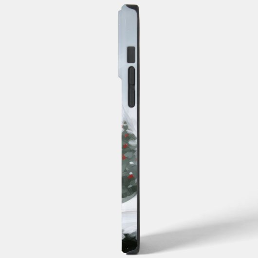 Boston Terrier Hond in Sneeuw Kerstmis Case-Mate iPhone Case (Achterkant / Links)