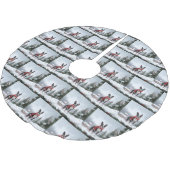 Boston Terrier Hond in Sneeuw Kerstmis Kerstboom Rok (Gekanteld)