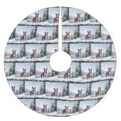 Boston Terrier Hond in Sneeuw Kerstmis Kerstboom Rok (Voorkant)