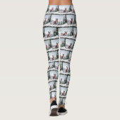 Boston Terrier Hond in Sneeuw Kerstmis Leggings (Achterkant)