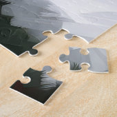 Boston Terrier Hond in Sneeuw Kerstmis Legpuzzel (Zijkant)